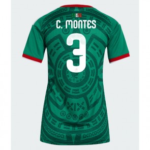 Mexiko Cesar Montes #3 Replika Hemmatröja Damer VM 2026 Kortärmad